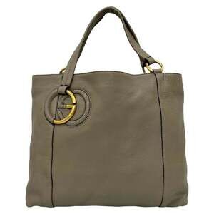 GUCCI Cream Leather Shoulder Bag